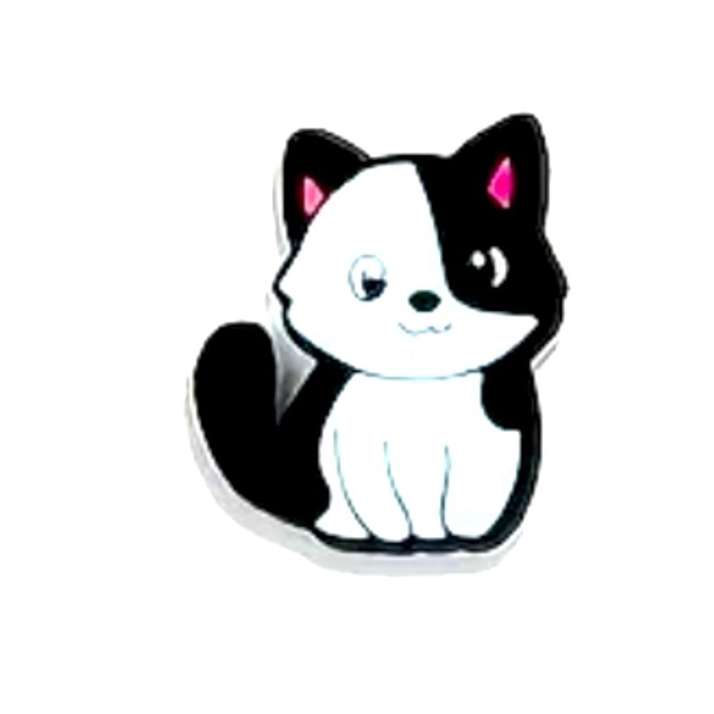 Cute Black and White Cat shoe charm NWOT